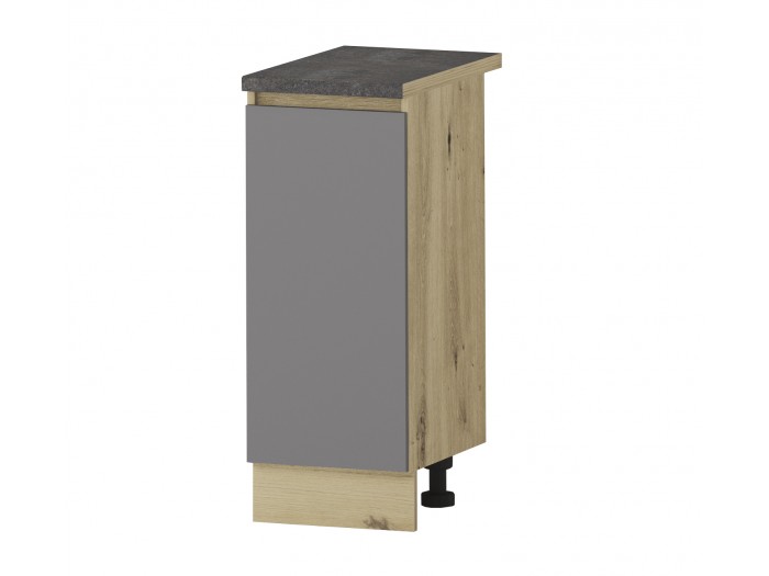 Кухненски модул ЛЕО B61 (сиво/дъб артизан)